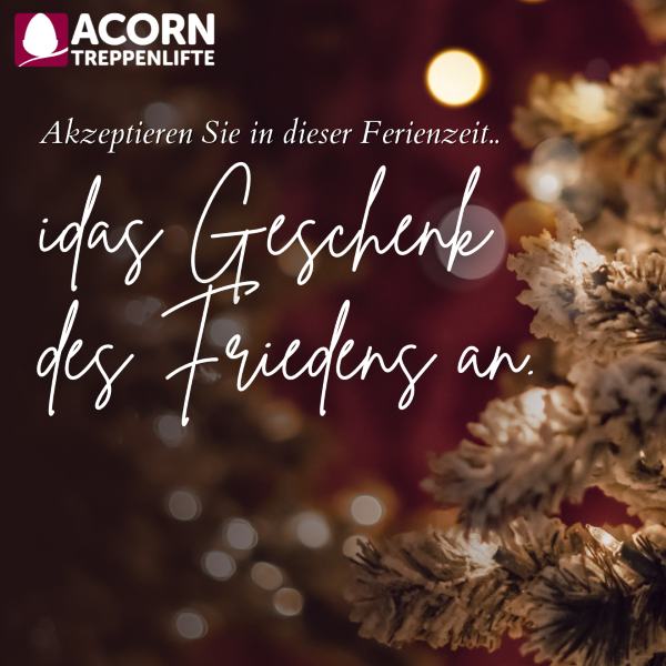 Schmücken Sie Ihre Treppe zu Weihnachten mit einem Acorn Treppenlift 