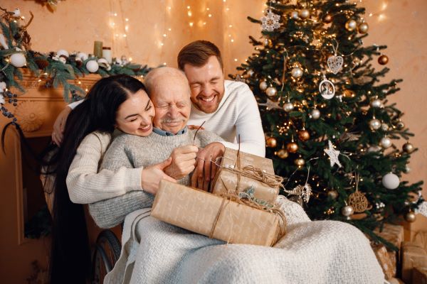 A family celebrating christmas  